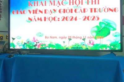 Trường MN Ba Nam tổ chức Khai mạc Hội thi Giáo viên dạy giỏi cấp trường năm học 2024-2025 và phần thi trình bày Biện pháp của các cô.