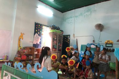 Hoạt động học: Làm quen văn học “Giọt nước tí xíu” của lớp mẫu giáo lớn